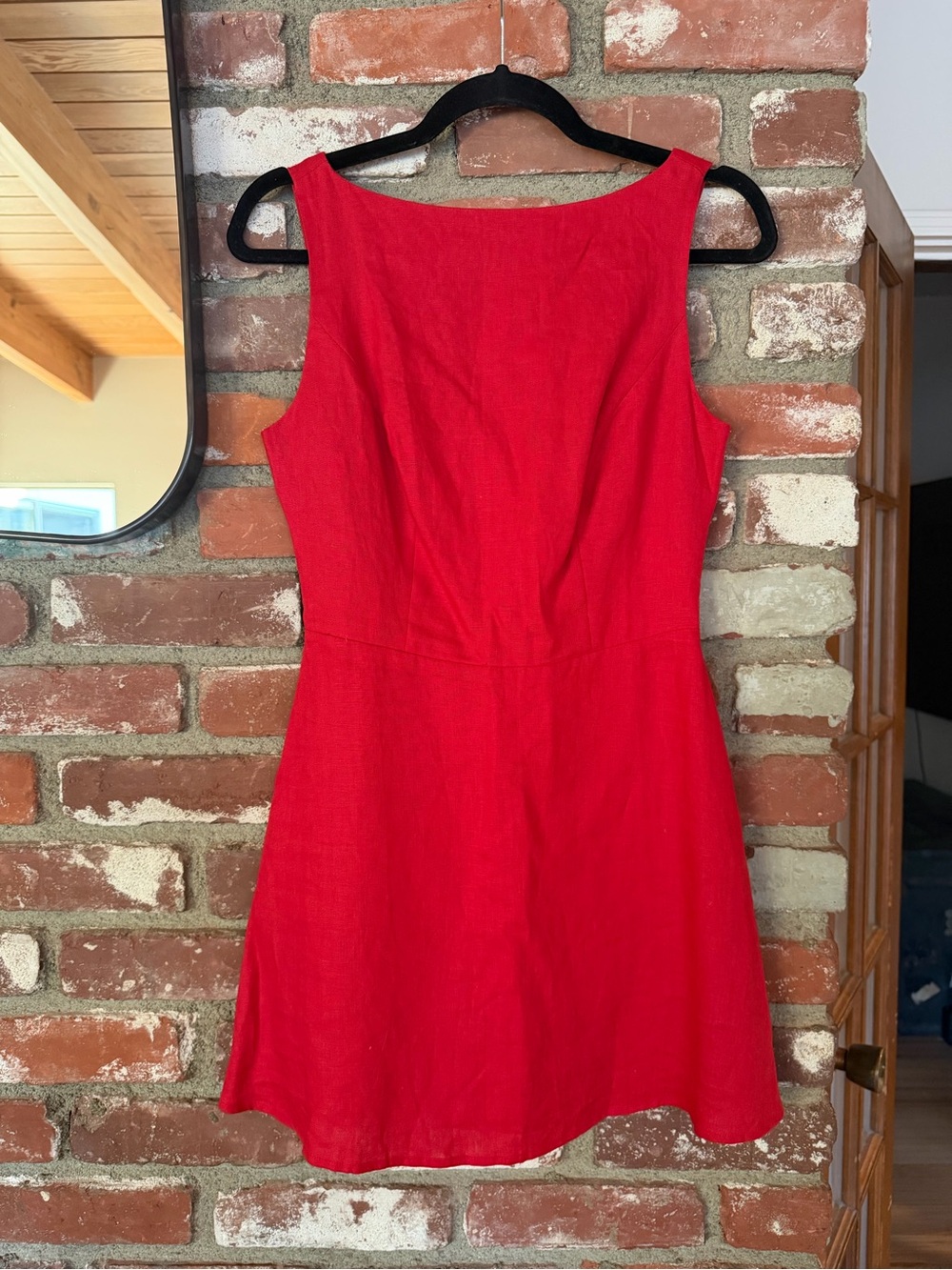 Reformation Red Sleeveless Mini Dress